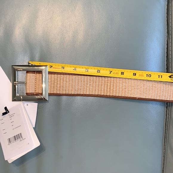 Max Mara Diretta Raffia & Leather Belt - Picture 7 of 9